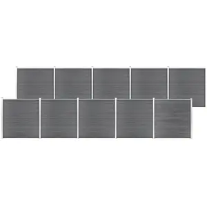 Comparateur de prix : vidaXL Clôture de jardin WPC 1737x186 cm Gris