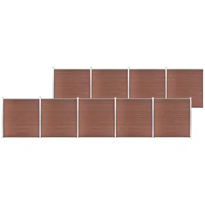 Comparateur de prix : vidaXL Clôture de jardin WPC 1564x186 cm Marron