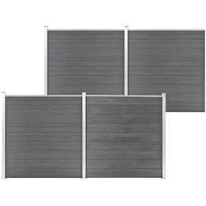 Comparateur de prix : vidaXL Clôture de jardin WPC 699x186 cm Gris