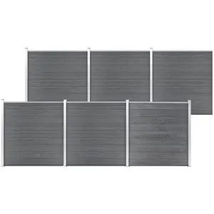 Comparateur de prix : vidaXL Clôture de jardin WPC 1045x186 cm Gris