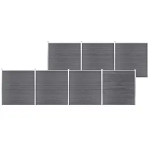 Comparateur de prix : vidaXL Clôture de jardin WPC 1218x186 cm Gris