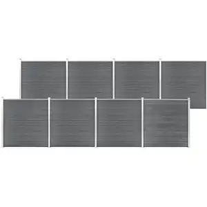 Comparateur de prix : vidaXL Clôture de jardin WPC 1391x186 cm Gris