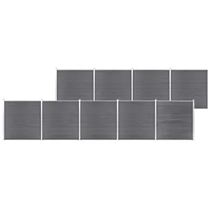 Comparateur de prix : vidaXL Clôture de jardin WPC 1564x186 cm Gris
