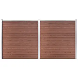 Comparateur de prix : vidaXL Clôture de jardin WPC 353x186 cm Marron