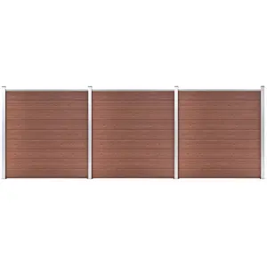 Comparateur de prix : vidaXL Clôture de jardin WPC 526x186 cm Marron