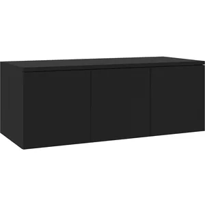 vidaXL Meuble TV Noir 80x34x30 cm Aggloméré pas cher