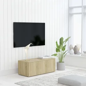 Comparateur de prix : Vidaxl - Meuble tv Chêne sonoma 80x34x30 cm Aggloméré Chêne sonoma
