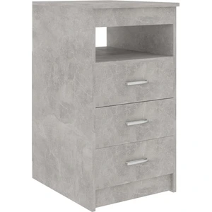 vidaXL Armoire à tiroirs Gris béton 40x50x76 cm Bois d'ingénierie