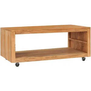 vidaXL Table basse 110x60x40 cm bois de teck massif pas cher
