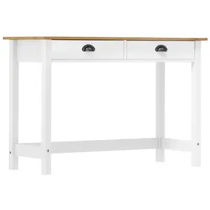 Comparateur de prix : vidaXL Table console Hill avec 2 tiroirs 110x45x74 cm Pin solide
