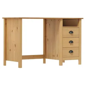 Comparateur de prix : vidaXL Bureau Hill avec 3 tiroirs 120x50x74 cm Pin solide