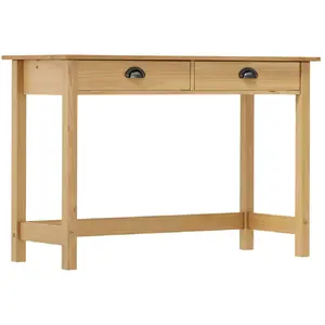 Comparateur de prix : vidaXL Table console Hill Range avec 2 tiroirs 110x45x74 cm Pin solide
