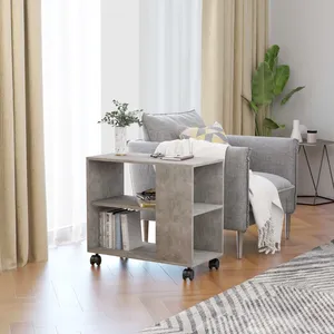 Comparateur de prix : vidaXL Table d'appoint Gris béton 70x35x55 cm Bois d'ingénierie
