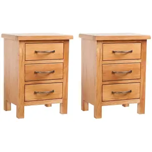 Comparateur de prix : vidaXL Tables de chevet 2 pcs 40x30x54 cm Bois de chêne massif