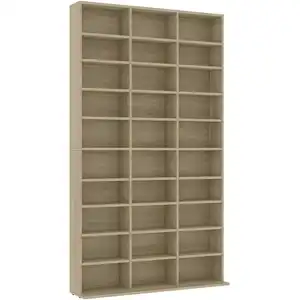 Comparateur de prix : vidaXL Armoire à CD Chêne sonoma 102x16x177,5 cm Bois d'ingénierie