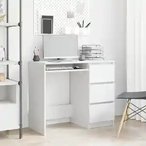 Comparateur de prix : vidaXL Bureau Blanc 90x45x76 cm Aggloméré