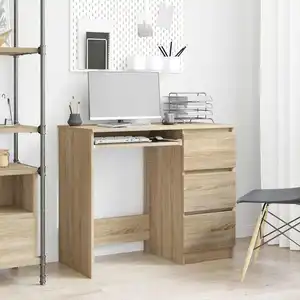 Comparateur de prix : vidaXL Bureau Chêne sonoma 90x45x76 cm Aggloméré