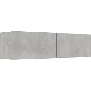 Comparateur de prix : vidaXL Meuble TV Gris béton 120x30x30 cm Aggloméré