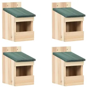 Comparateur de prix : vidaXL Nichoirs 4 pcs 12x16x20 cm Bois de sapin