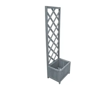 vidaXL Jardinière en treillis 40x30x135 cm Bois de sapin massif pas cher