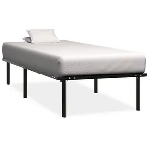 vidaXL Vidaxl Cadre De Lit Noir Métal 100x200 Cm pas cher