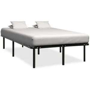 Comparateur de prix : vidaXL Cadre de lit sans matelas noir métal 120x200 cm