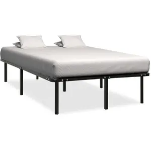 vidaXL Cadre de lit Noir Métal 180 x 200 cm