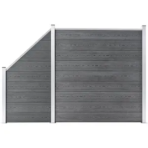 Comparateur de prix : vidaXL Ensemble de clôture WPC 1 Carré + 1 Incliné 273x186 cm Gris