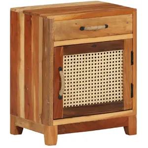 vidaXL Table de chevet 40x30x50 cm Bois de récupération massif pas cher