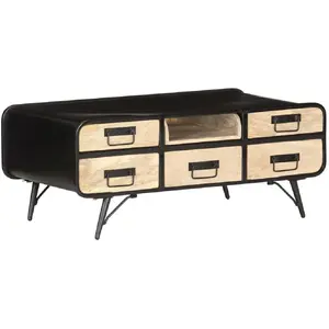 vidaXL Table basse 100x50x40 cm Bois de manguier massif pas cher