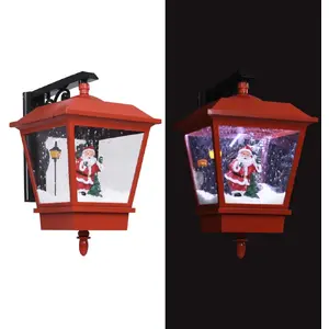Comparateur de prix : vidaXL Lampe murale de Noël lumières LED et Père Noël Rouge 40x27x45cm