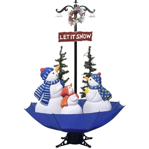 Comparateur de prix : vidaXL Arbre de Noël neigeux avec base de parapluie Bleu 170 cm PVC