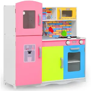 vidaXL Cuisine en jouet pour enfants MDF 80x30x85 cm Multicolore pas cher