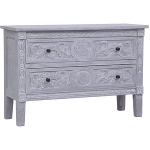 vidaXL Buffet avec 2 tiroirs 90x30x60 cm Bois d'acajou massif