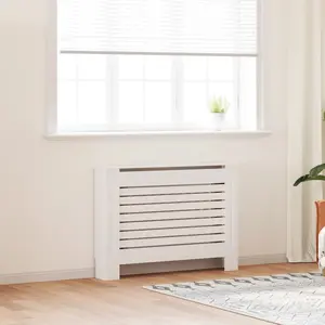 Comparateur de prix : vidaXL Cache-radiateur Blanc 112x19x81,5 cm MDF