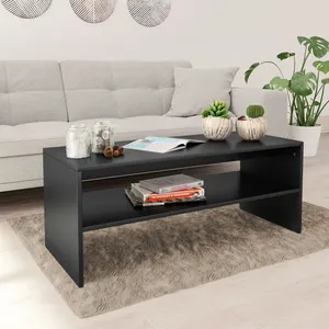 vidaXL Table basse Noir 100x40x40 cm Bois d'ingénierie pas cher