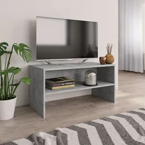 Vidaxl - Meuble tv Gris cement 80 x 40 x 40 cm Aggloméré Gris béton pas cher