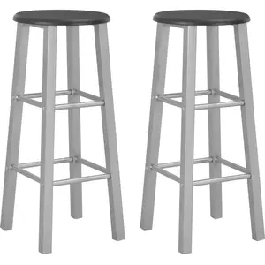 Comparateur de prix : vidaXL Tabourets de bar lot de 2 argenté MDF