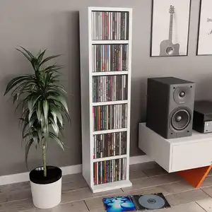 Comparateur de prix : vidaXL Armoire à CD Blanc 21x20x88 cm Bois d'ingénierie