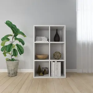 vidaXL Bibliothèque/Buffet blanc 66x30x98 cm bois d'ingénierie