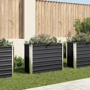 Comparateur de prix : vidaXL Lit surélevé de jardin Anthracite 100x40x77 cm Acier galvanisé