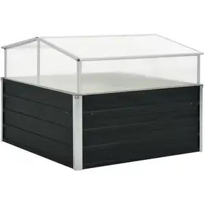 vidaXL Tuinkas 100x100x77 cm gegalvaniseerd staal antraciet45724