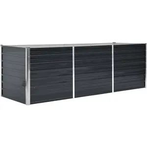 Comparateur de prix : vidaXL Lit surélevé de jardin Anthracite 240x80x77 cm Acier galvanisé
