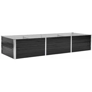 vidaXL Lit surélevé de jardin Anthracite 240x80x45 cm Acier galvanisé