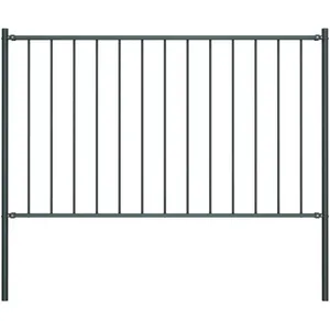 Comparateur de prix : vidaXL Panneau clôture poteau Acier enduit poudre 1,7x1,25m Anthracite