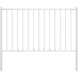 Comparateur de prix : vidaXL Panneau de clôture poteau Acier enduit poudre 1,7x0,75 m Blanc