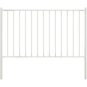 vidaXL Panneau de clôture poteau Acier enduit poudre 1,7x1,25 m Blanc