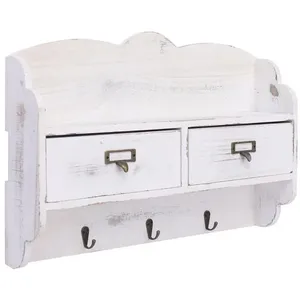 Comparateur de prix : vidaXL Porte-manteau mural Blanc 50x10x34 cm Bois