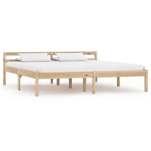 vidaXL Cadre de lit Bois de pin massif 160 x 200 cm pas cher