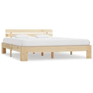 vidaXL Cadre de lit Bois de pin massif 160 x 200 cm